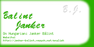 balint janker business card