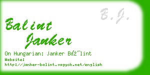 balint janker business card
